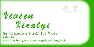 vivien kiralyi business card